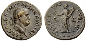 The Roman Empire 
 Galba, 68 – 69 
 Dupondius circa October 68, Æ 13.67 g. SER GALBA IMP CAESAR AVG TR P Laureate head r. Rev. FELICITAS – PVBLICA /...