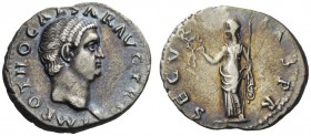 The Roman Empire 
 Otho, 15 January – mid April 69 
 Denarius before 9th March 69, AR 3.32 g. IMP OTHO CAESAR AVG TR P Bare head r. Rev. SECVRI – TA...