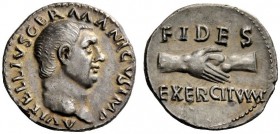 The Roman Empire 
 Vitellius, January – December 69 
 Denarius circa late April-December 69, AR 3.24 g. A VITELLIVS GERMANICVS IMP Bare head r. Rev....