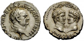 The Roman Empire 
 Vespasian, 69 – 79 
 Denarius, Ephesus 71, AR 3.31 g. IMP CAESAR VESPAS AVG COS III TR P P P Laureate head r. Rev. LIBERI IMP / A...