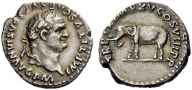 The Roman Empire 
 Titus augustus, 79 – 81 
 Denarius 80, AR 3.29 g. IMP TITVS CAES VESPASIAN AVG P M Laureate head r. Rev. TR P IX IMP XV COS VIII ...