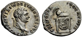 The Roman Empire 
 Domitian caesar, 69 – 81 
 Denarius 80-81, AR 3.34 g. CAESAR DIVI F DOMITIANVS COS VII Laureate head r. Rev. PRINCEPS – IVVENTVTI...