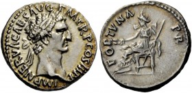 The Roman Empire 
 Nerva, 96 – 98 
 Denarius 97, AR 3.27 g. IMP NERVA CAES AVG P M TR P COS III P P Laureate head r. Rev. FORTVNA – P R Fortuna seat...
