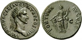 The Roman Empire 
 Nerva, 96 – 98 
 Dupondius 97, Æ 12.98 g. IMP NERVA CAES AVG P M TR P COS III P P Radiate head r. Rev. FORTVNA – AVGVST Fortuna s...