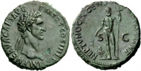 The Roman Empire 
 Nerva, 96 – 98 
 As 97, Æ 11.15 g. IMP NERVA CAES AVG – P M TR P COS III P P Laureate head r. Rev. NEPTVNO CIRCENS[ES CO]NSTITVT ...