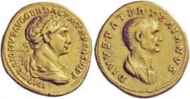 The Roman Empire 
 Trajan, 98 – 117 
 Aureus circa 112-113, AV 7.15 g. IMP TRAIANVS AVG GER DAC P M TR P COS VI P P Laureate, draped and cuirassed b...