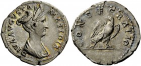 The Roman Empire 
 Matidia, daughter of Marciana 
 Diva Matidia . Denarius circa 119-120, AR 3.24 g. DIVA AVGVSTA – MATIDIA Diademed and draped bust...