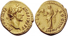 The Roman Empire 
 Antoninus Pius augustus, 138 – 161 
 Quinarius 145-161, AV 3.41 g. ANTONINVS – AVG PIVS P P Laureate head r. Rev. TR POT – COS II...