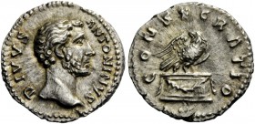 The Roman Empire 
 Antoninus Pius augustus, 138 – 161 
 Divus Antoninus Pius. Denarius after 161, AR 3.51 g. DIVVS – ANTONINVS Bare head r. Rev. CON...