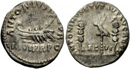 The Roman Empire 
 Restored coin of Marcus Aurelius 
 Restored issue of M. Antonius. Denarius 161-169, AR 3.36 g. ANTONIVS AVGVR / III VIR R P C Gal...