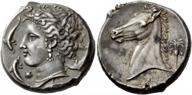 Greek Coins 
 The Carthaginians in Sicily. Tetradrachm, ”mint of the Camp” circ...
