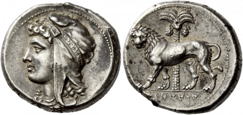 Greek Coins 
 The Carthaginians in Sicily. Tetradrachm, uncertain mint in Sicil...