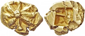 Greek Coins 
 Ionia, Uncertain mint. Half-stater (Milesian standard) circa 600 BC, EL 7.05 g. 
 Description Eight-rayed rosette. Rev. Incuse square ...