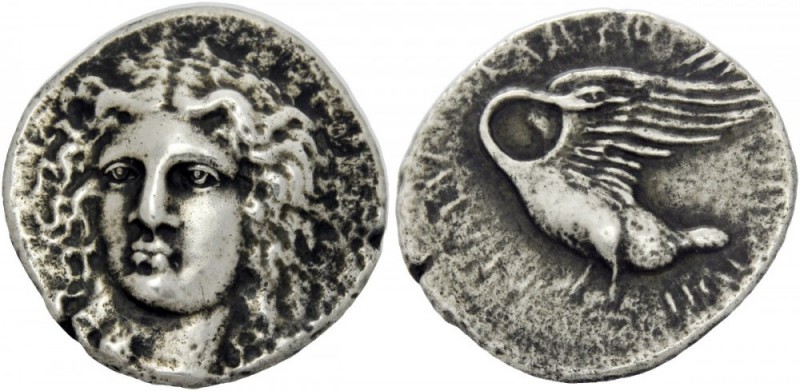 Greek Coins 
 Ionia, Clazomenae. Tetradrachm circa 380-360, AR 15.20 g. 
 Desc...