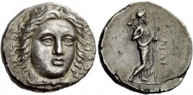 Greek Coins 
 Satraps of Caria, Hidrieus, 351-344 BC. Tetradrachm circa 351-344 BC, AR 15.07 g. 
 Description Wreathed and draped head of Apollo fac...