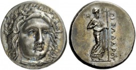 Greek Coins 
 Satraps of Caria, Pixodarus, 341-336 BC. Didrachm circa 341-336 BC, AR 7.02 g. 
 Description Wreathed and draped head of Apollo facing...