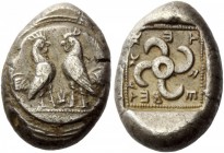 Greek Coins 
 Dynasts of Lycia, Teththiveibi, circa 440-430 BC. Stater, uncertain mint circa 440-430 BC, AR 8.35 g. 
 Description Two cocks standing...