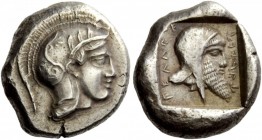 Greek Coins 
 Dynasts of Lycia, Kherei, circa 410-390 BC. Stater, Xanthos circa 410-390 BC,
 AR 8.63 g. 
 Description Helmeted head of Athena r., b...