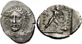 Greek Coins 
 Dynasts of Lycia, Pericles, circa 380-360 BC. Stater, Phellus circa 380-375 BC,
 AR 9.77 g. 
 Description Laureate and draped head fa...
