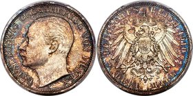 Hesse-Darmstadt. Ernst Ludwig "25th Year Jubilee" 3 Mark 1910-A MS66 PCGS, Berlin mint, KM375, J-76. A scarce one-year type that seldom becomes availa...