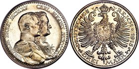Saxe-Weimar-Eisenach. Wilhelm Ernst Proof 3 Mark 1915-A PR65 Cameo PCGS, Berlin mint, KM222, J-163. The design of this detailed type is brought to lif...