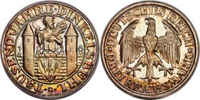 Weimar Republic Proof "Dinkelsbuhl" 3 Mark 1928-D PR68 PCGS, Munich mint, KM59, J-334. A nearly perfect example of this one-year type struck for the 1...