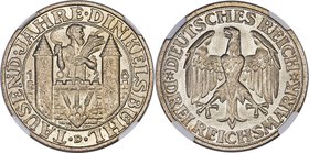 Weimar Republic "Dinkelsbuhl" 3 Mark 1928-D MS66 NGC, Munich mint, KM59, J-334. An impressive and lightly toned example of this popular type.

HID0980...