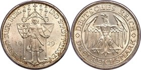 Weimar Republic "Meissen" 3 Mark 1929-E MS65 PCGS, Muldenhutten mint, KM65, J-338. Commemorating the 1,000th anniversary of the founding of the city o...