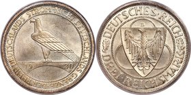 Weimar Republic "Rhineland" 3 Mark 1930-D MS66 PCGS, Munich mint, KM70, J-345. An unusually high grade example of this commemorative type, housed in a...