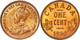 George V Specimen Cent 1920 SP64 Red PCGS, Ottawa mint, KM28. The inaugural year for this series, and currently the only certified Specimen example of...