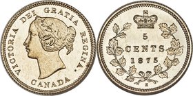 Victoria Specimen "Small Date" 5 Cents 1875-H SP65 PCGS, Heaton mint, KM2. Small Date variety. This incredible selection is one of only two Specimens ...