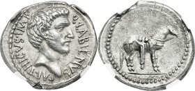 Quintus Labienus, rebel Imperator (40-39 BC). AR denarius (20mm, 3.80 gm, 6h). NGC AU 5/5 - 3/5. Antioch or uncertain mint in Syria or southern Asia M...