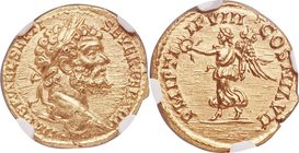 Imitative issue of Septimius Severus (AD 193-211). AV aureus (19mm, 6.91 gm, 5h). NGC Choice MS 5/5 - 4/5. Possibly struck in India, ca. AD 193-211. •...