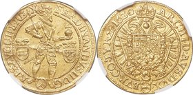 Ferdinand II gold 2 Ducat 1620-(c) MS62 NGC, Vienna mint, KM275, Fr-169. 6.85gm. A type which very seldom becomes available at this level, particularl...