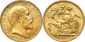 Edward VII gold Specimen Sovereign 1909-C SP65 PCGS, Ottawa mint, KM14. A famous Canadian rarity - one of only three examples certified by PCGS (none ...