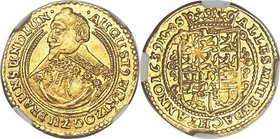 Brunswick-Wolfenbüttel. August II gold Ducat 1639-(s) MS62 NGC, Goslar or Zellerfeld mint, KM406, Fr-637, Welter-764. Difficult to find in this bright...