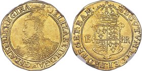 Elizabeth I (1558-1603) gold Pound ND (1598-1600) MS64 NGC, Tower mint, Anchor mm (very rare with this mintmark), S-2534, N-2008. The single highest g...