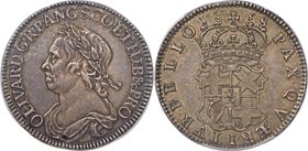 Oliver Cromwell 1/2 Crown 1658 MS63 PCGS, KM-B207, S-3227A, ESC-252. A highly appealing piece from the short lived portrait coinage of Oliver Cromwell...