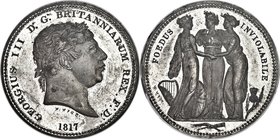 George III white metal Proof Pattern Piefort "Three Graces" Crown 1817 PR63 NGC, cf. ESC-2023 (R5). By William Wyon. Perhaps the most popular British ...