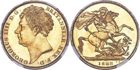 George IV gold 2 Pounds 1823 MS65+ NGC, KM690, S-3798. An incredibly high-grade representative of this one-year type, Pistrucci's last depiction of Ge...