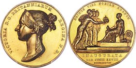 Victoria gold Specimen Coronation Medal 1838 SP62 PCGS, Eimer-1315, BHM-1801. 36mm. 30.80gm. By B. Pistrucci. 1,369 specimens of this medal were struc...