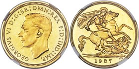 George VI 4-Piece Certified gold Proof Set 1937 NGC, 1) 1/2 Sovereign - PR64 Cameo, KM858, S-4077 2) Sovereign - PR63+ Cameo, KM859, S-4076 3) 2 Pound...