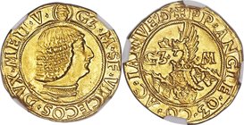 Milan. Galeazzo Maria Sforza gold Ducato ND (1466-1476) MS64 NGC, Fr-688, MIR-200/6. 3.48gm. The single certified example of this type by NGC, incredi...