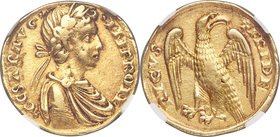 Sicily. Frederick II (1197-1250) gold Augustale ND (1230-1250) XF40 NGC, Messina mint, Fr-134, MEC XIV-514, Spahr-98. Obv: IMP ROM - .CESAR AVG, Laure...