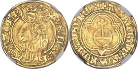 Basel. Imperial City gold Goldgulden ND (1438-1439) VF30 NGC, Fr-6, HMZ-2-49e. 3.36gm. AVE MARIA reverse. Struck in the name of Albert II. +ΛLBЄRChTVS...