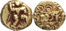 Gold Varaha Coin of Bukkaraya I of Vijayanagara Empire.