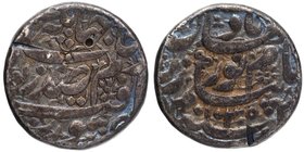 Silver One Rupee Coin of Noorjahan of Surat Mint.
