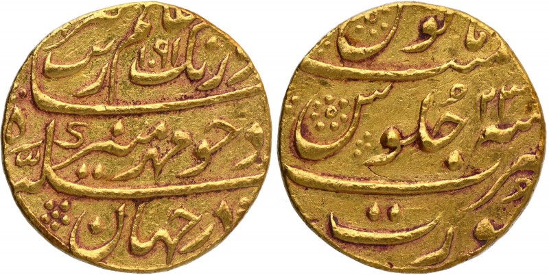 Mughal Coins
09. Aurangzeb Alamgir, Muhayyi-ud-din (1658-1707)
Gold Mohur
Gol...