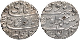 Silver One Rupee Coin of Shah Alam Bahadur of Narnol Mint.