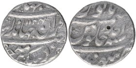 Silver One Rupee Coin of Jahandar Shah of Sahrind Mint.